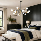 12-Light Black & Brushed Gold Sputnik Chandelier