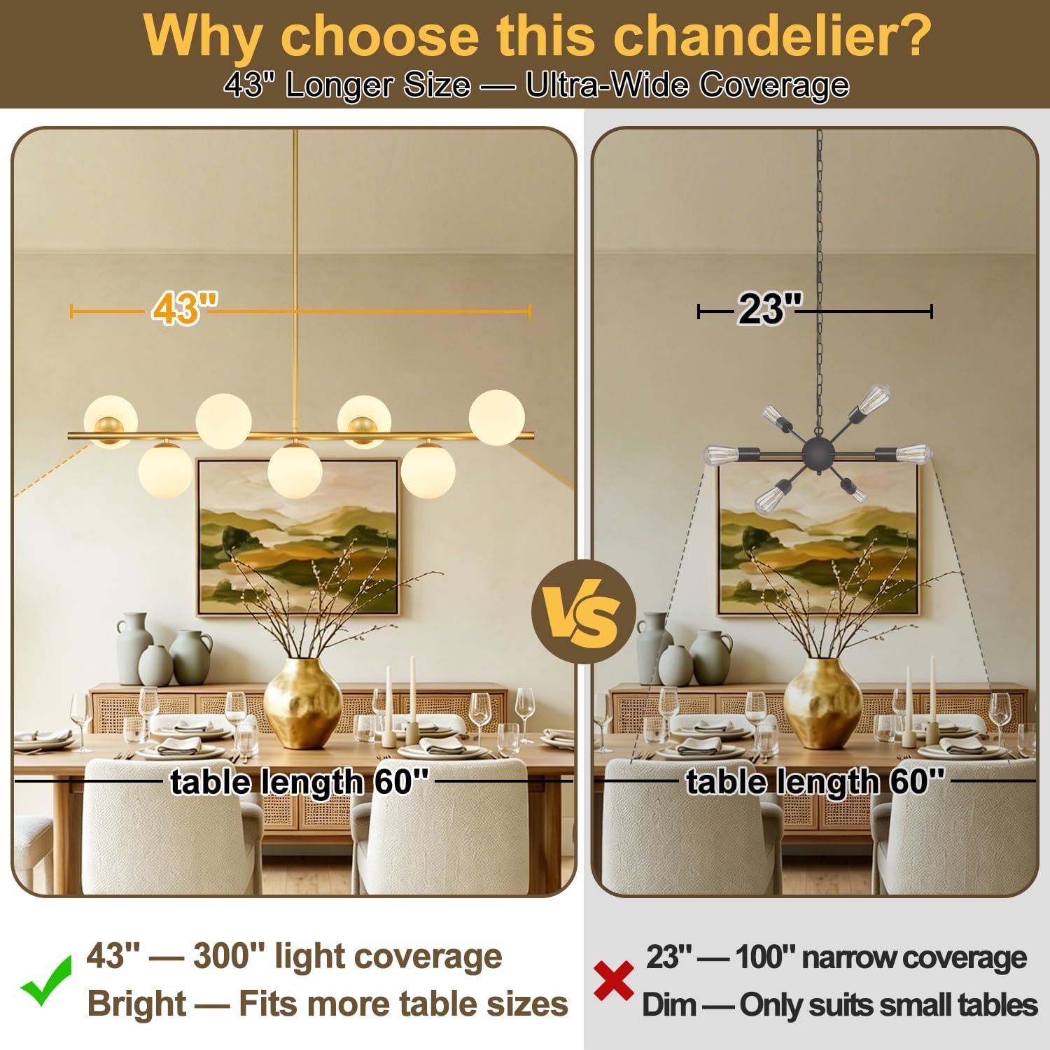 7-Light Mid-Century Gold Sputnik Chandelier with Milky White Glass Globes
